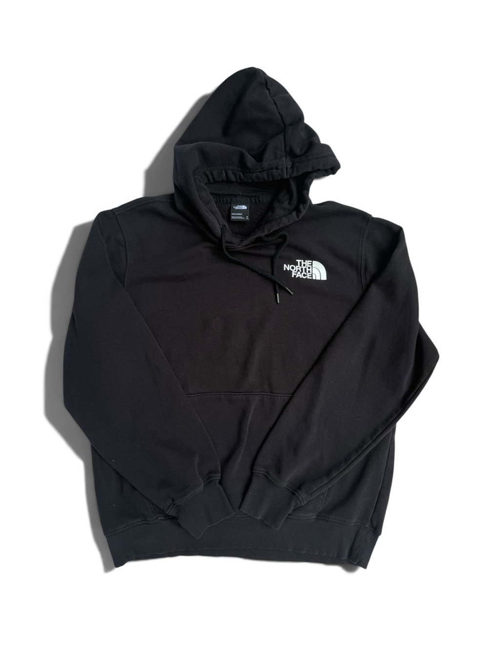 The North Face Black Pullover Hoodie with White Logo